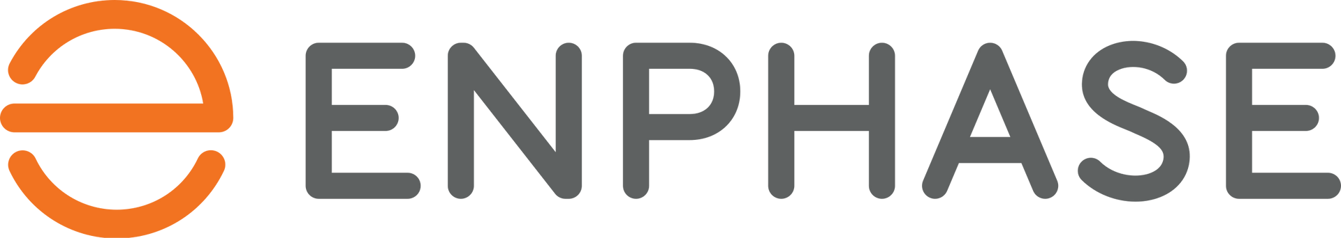 Enphase logo with an orange