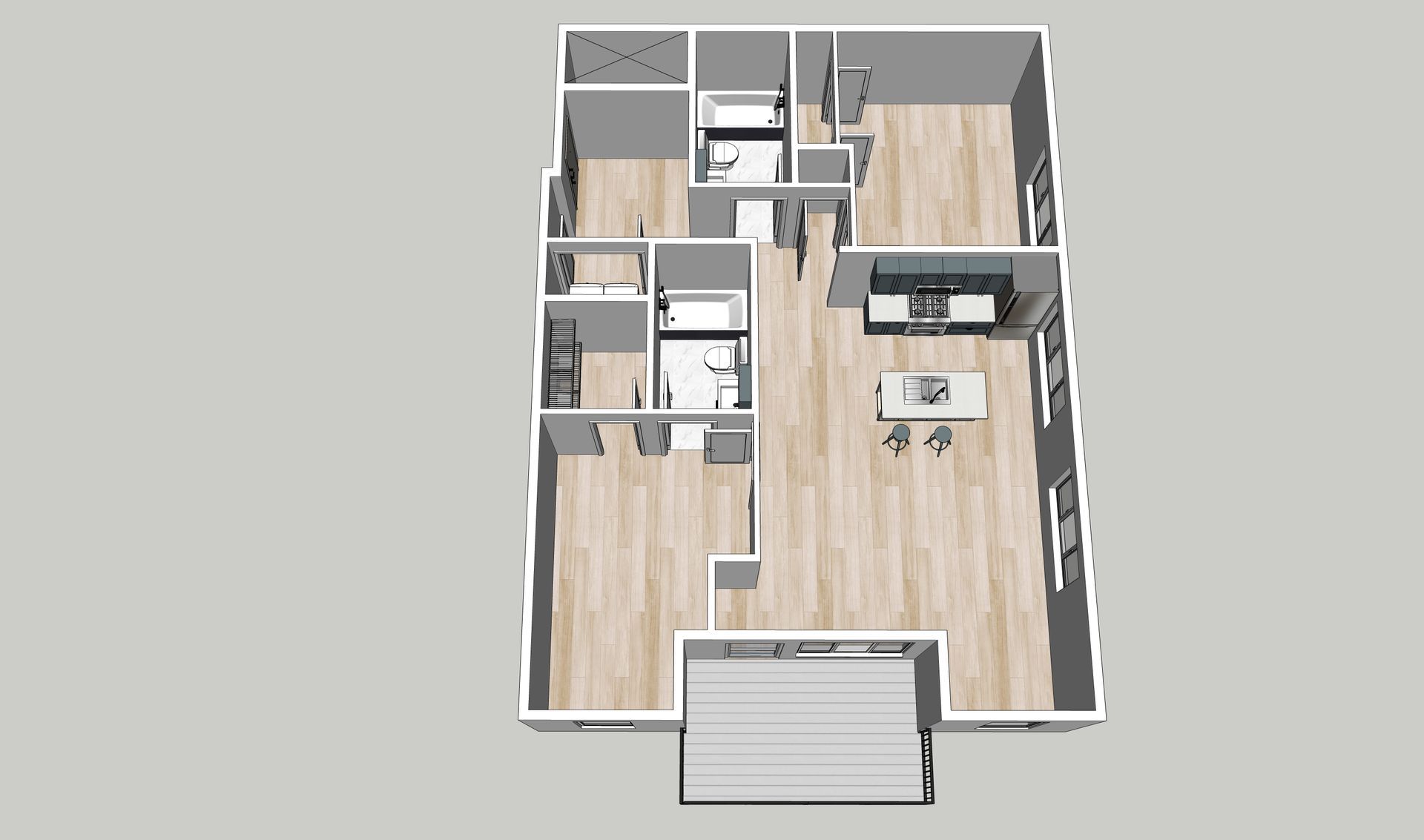 2BR/2BA Floor Plan