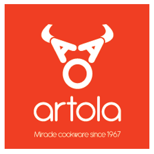 Un logotipo para los utensilios de cocina Artola Mirade desde 1967