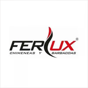 Un logotipo para chimeneas y barbacoas fer lux