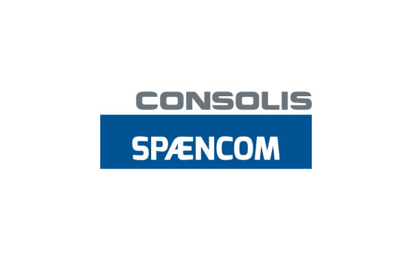 Consolis Spæncom logo: grey 
