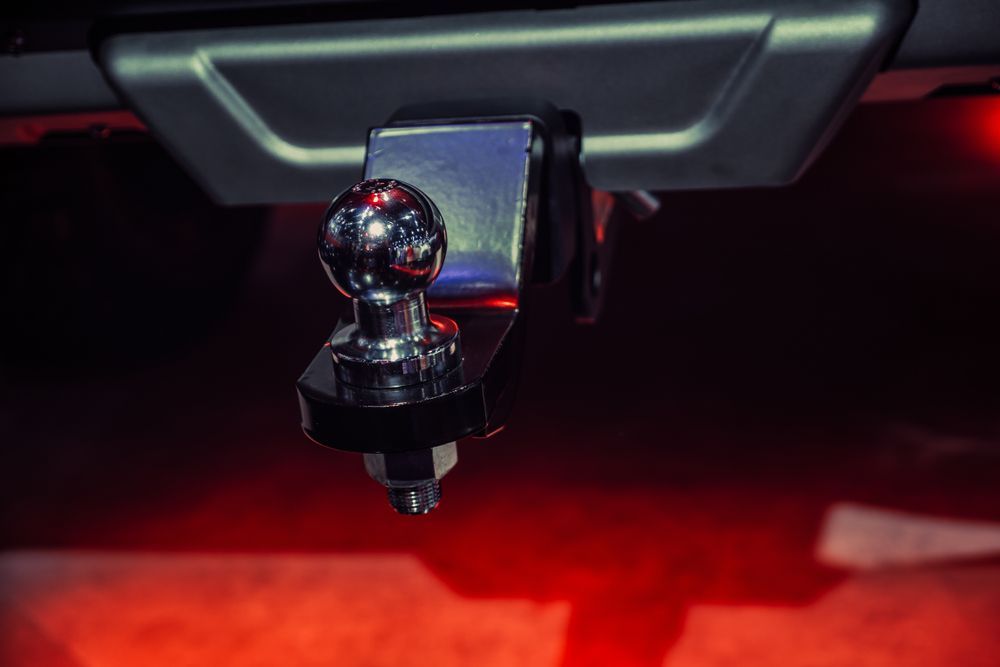Chrome Trailer Hitch Ball on a Vehicle — Hinterland Towbar & Steel Fabrication In Noosa, QLD