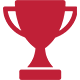 Red trophy icon.