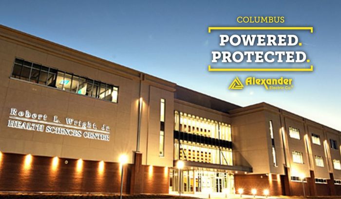 A columbus building is powered and protected by alexander
