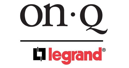 A black and red logo for legrand on a white background.