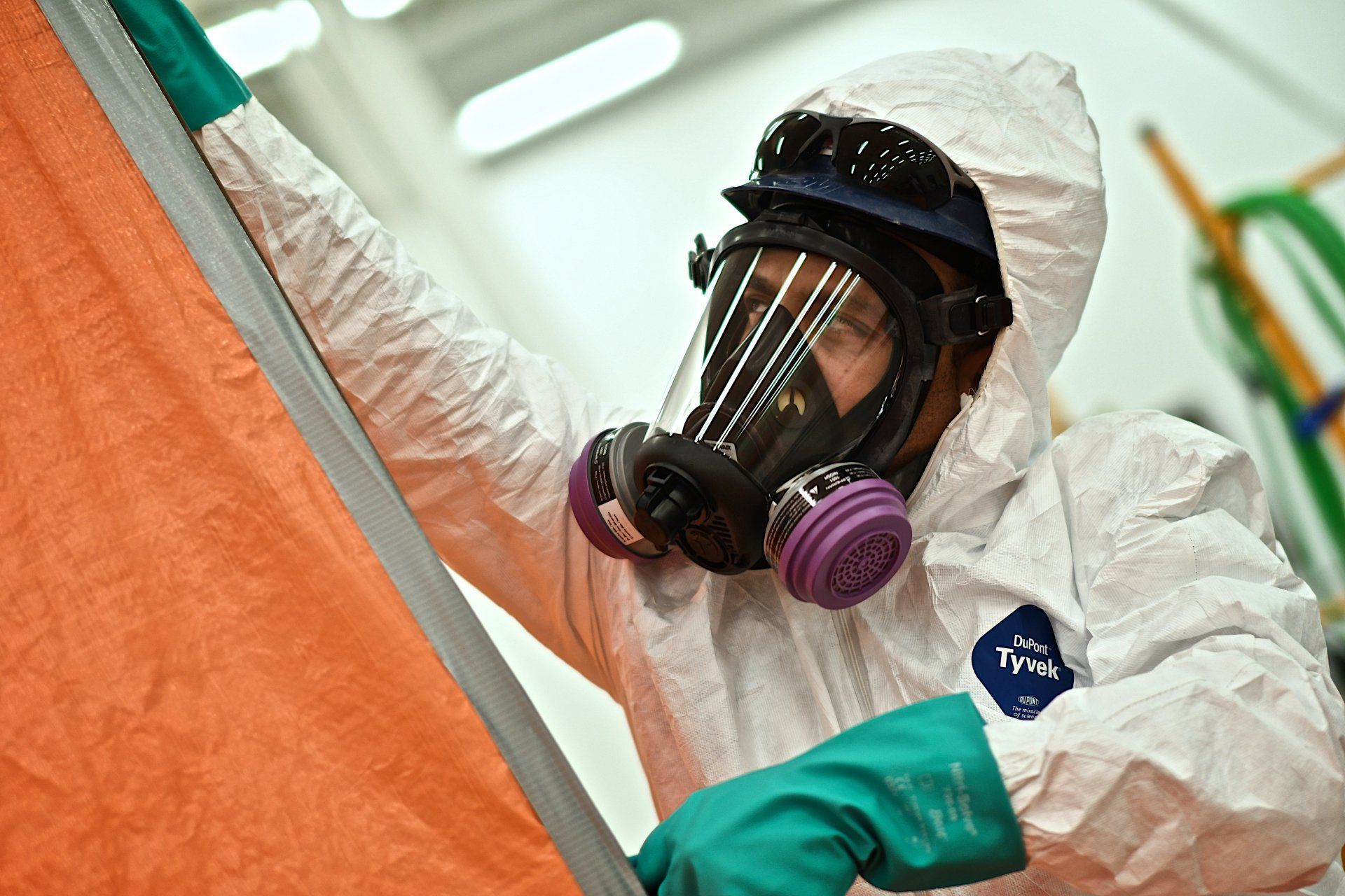 Photo of hazardous material worker