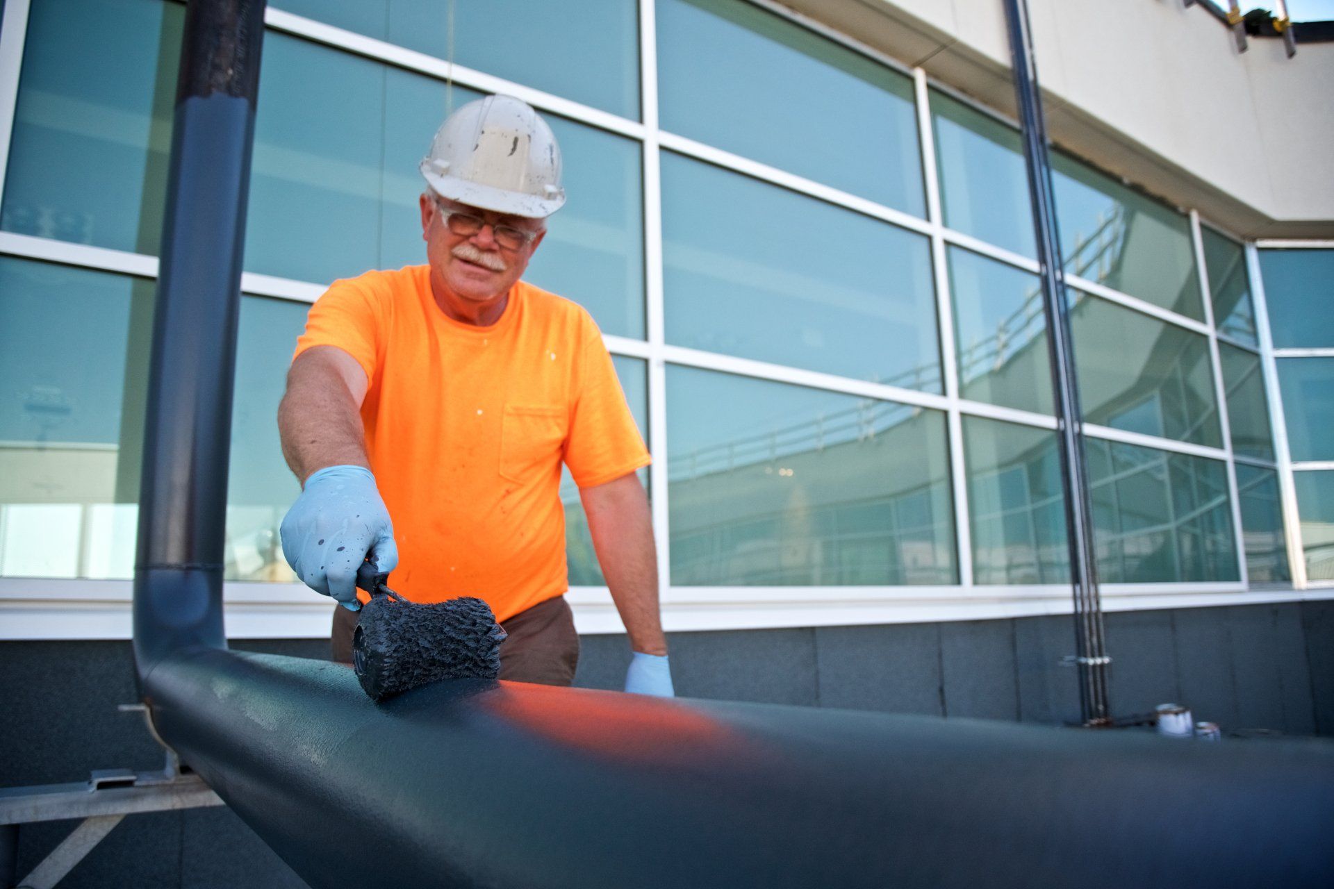 Photo of industrial painter