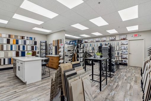 A large room filled with lots of different types of tiles.