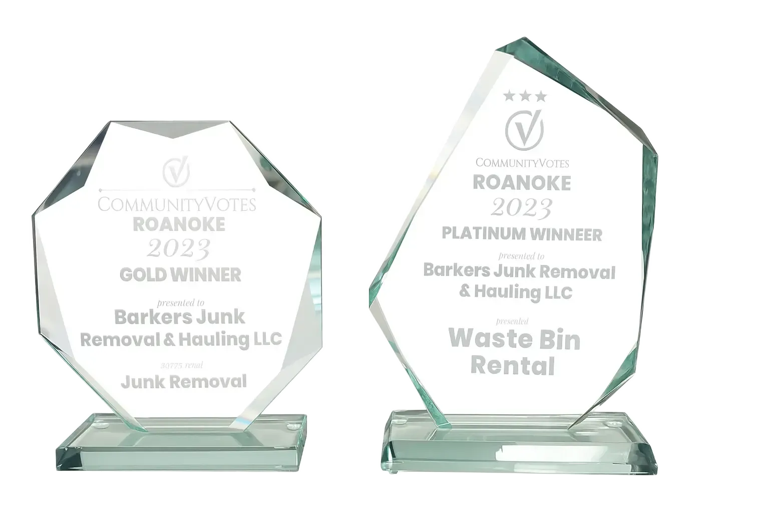 Barker’s Junk Removal & Hauling Award