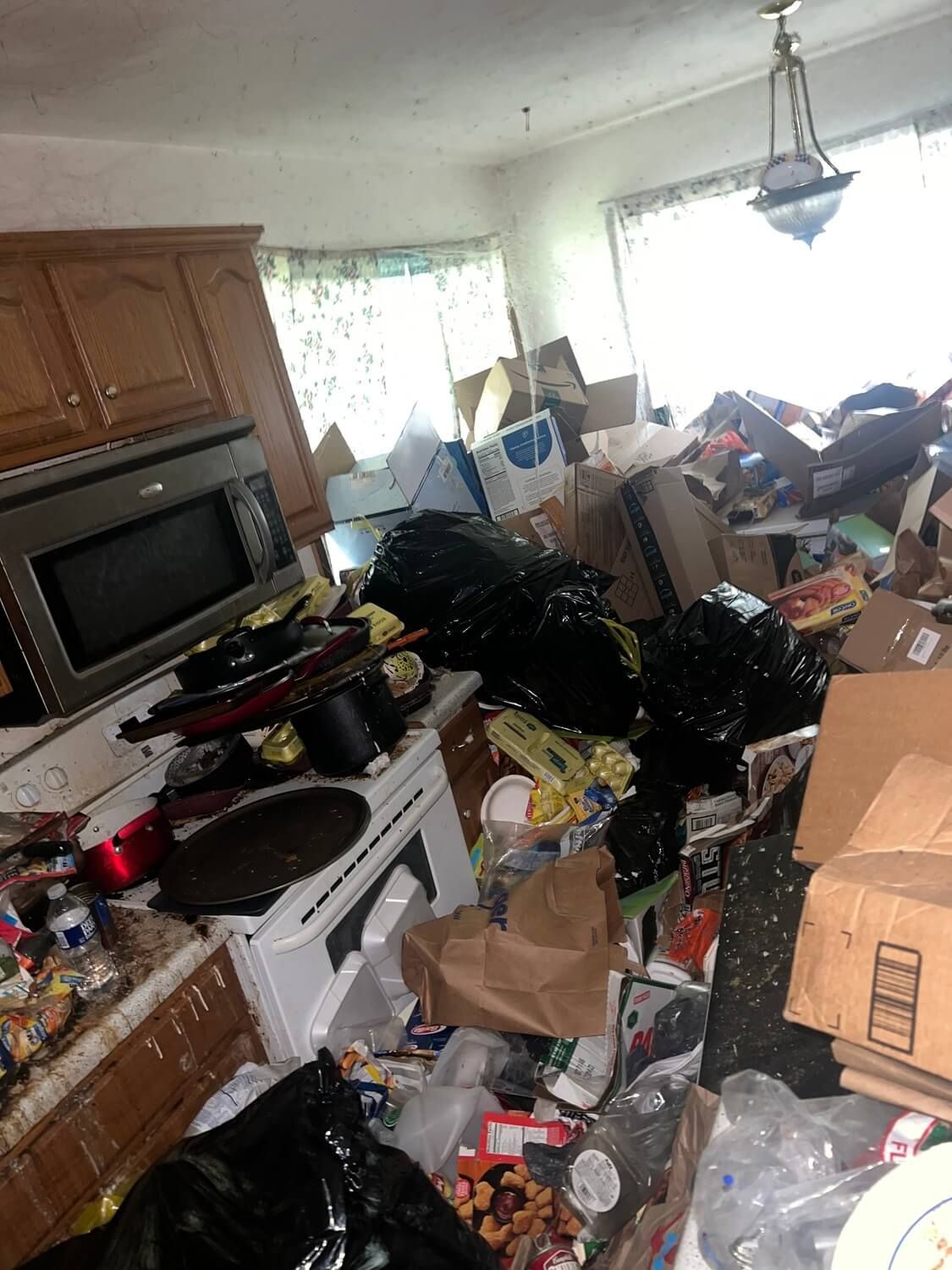hoarders cleanout inside the house