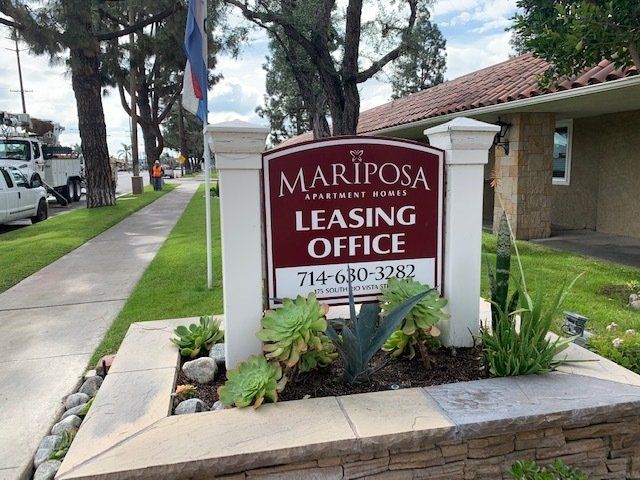 Entrance Sign | Mariposa Apartments