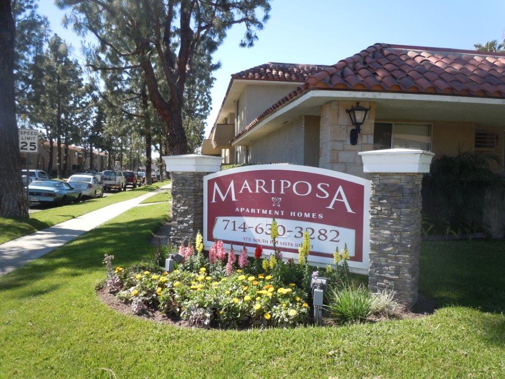 Entrance Sign | Mariposa Apartments