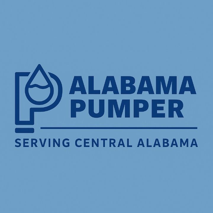 The alabama pumper logo is on a blue background.
