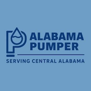 The alabama pumper logo is on a blue background.