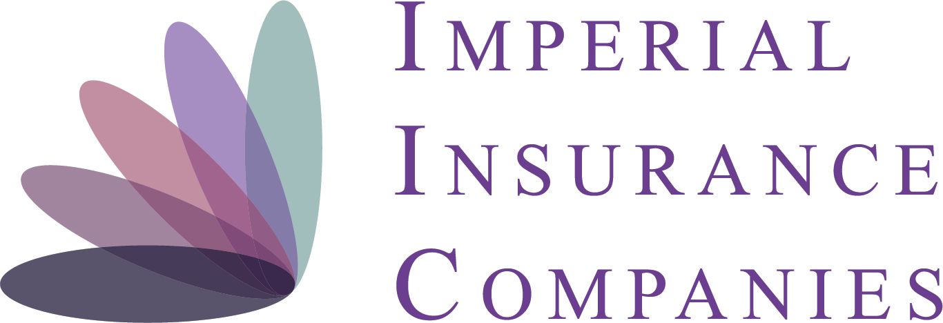 Logo for Imperial Insurance Companies, with flower-like shape and text.