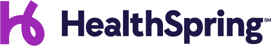 HealthSpring logo with a purple 