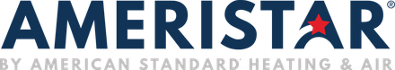 Ameristar logo in blue and gray, with “By American Standard Heating & Air” underneath
