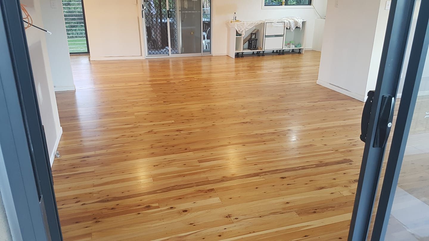 Polished Wooden Floor in an Interior Room — The Good Wood Polished Timber Floors in Pittsworth, QLD