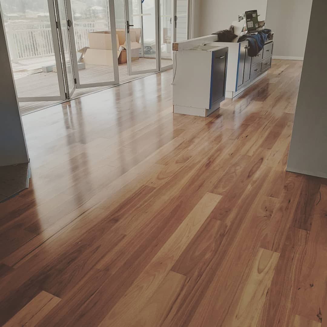 Shiny hardwood floor in a home, reflecting natural light.  — The Good Wood Polished Timber Floors in Highfields, QLD