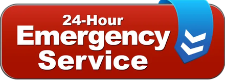 A red button that says 24 hour emergency service