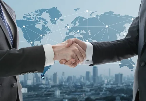 Two men shaking hands