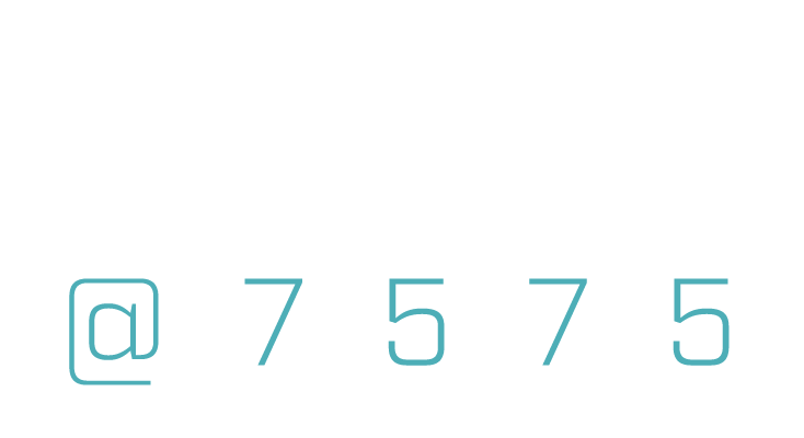 White Midtown @7575 Logo - Footer