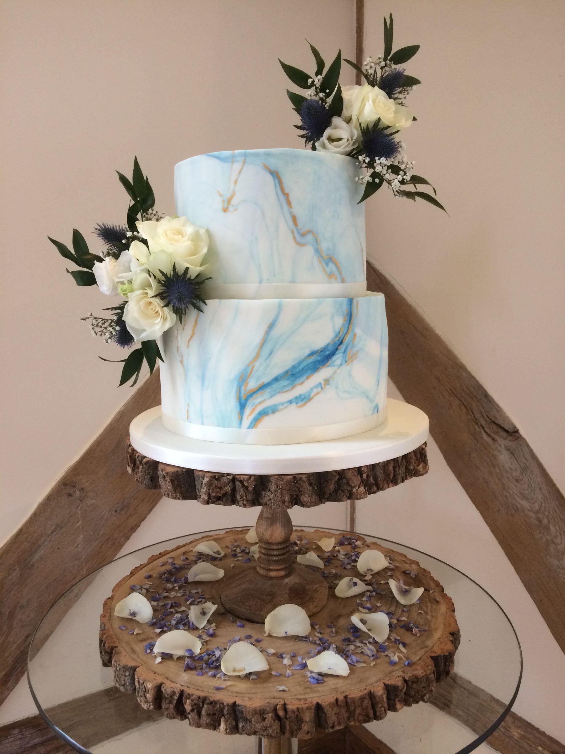 marbled wedding cake