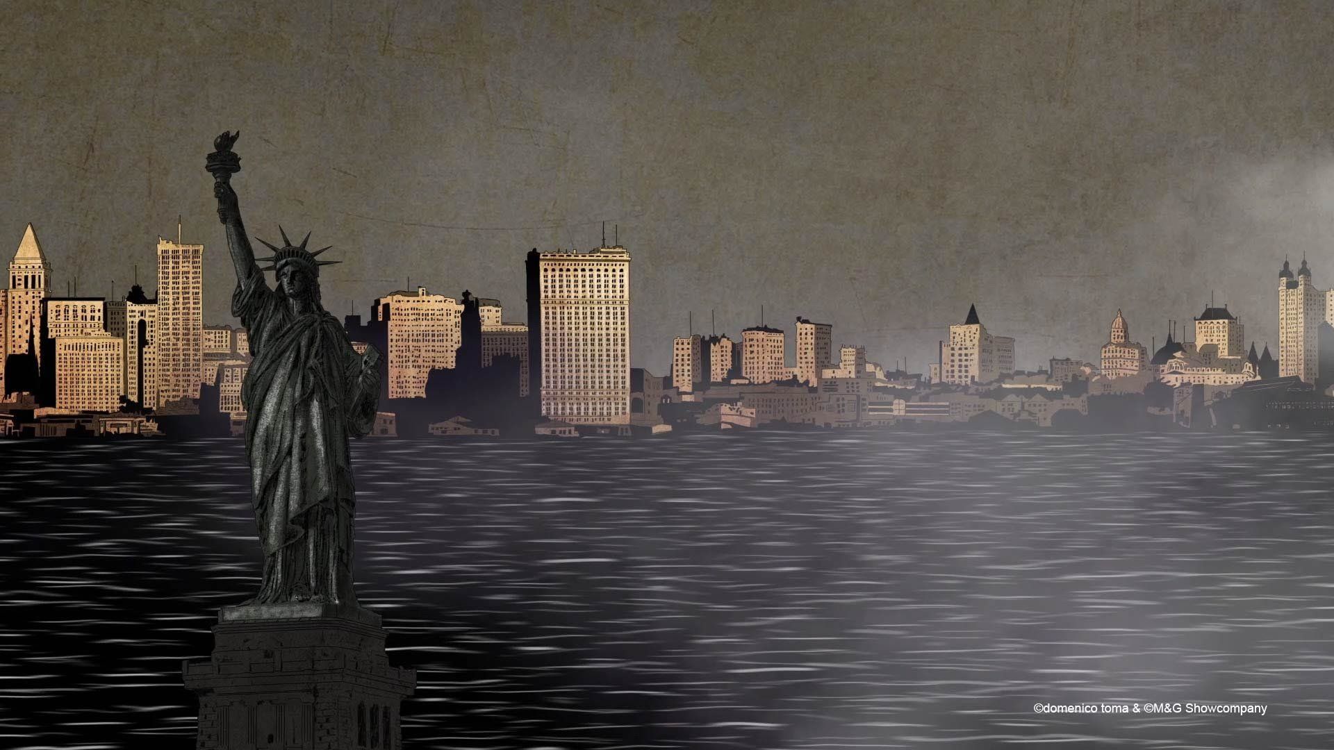 GLANZ AUF DEM VULKAN - Videoanimationen von Domenico Toma - Eine Show über die 20er Jahre an diversen Orten wie Berlin oder New York.