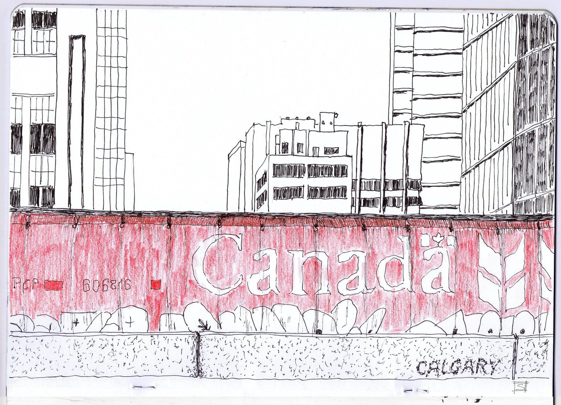 Sebastiano Toma sketches of Canada - Calgary