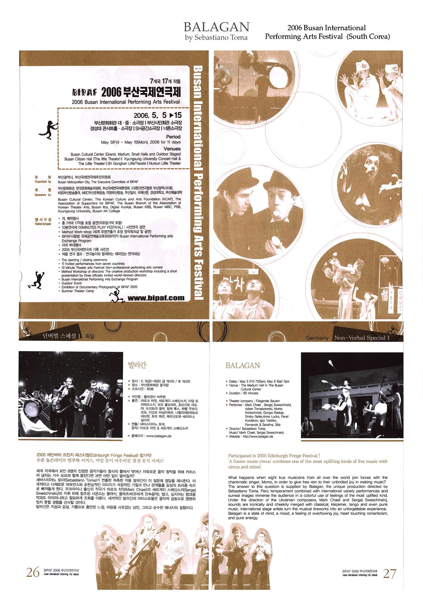 Sebastiano Toma, Balagan, Zeitgenössicher Zircus, Contemporary Circus