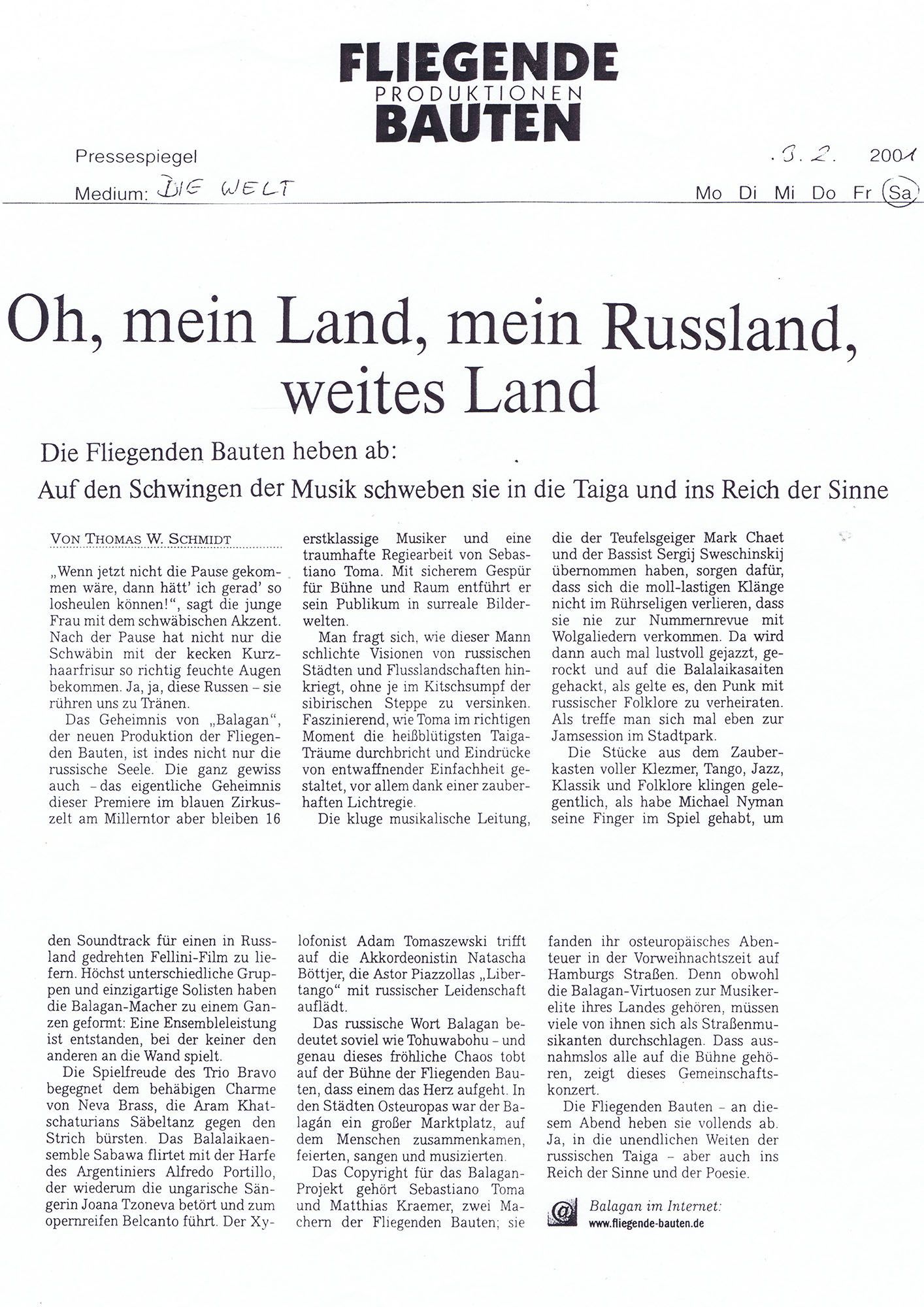 Sebastiano Toma, Balagan, Zeitgenössicher Zircus, Contemporary Circus