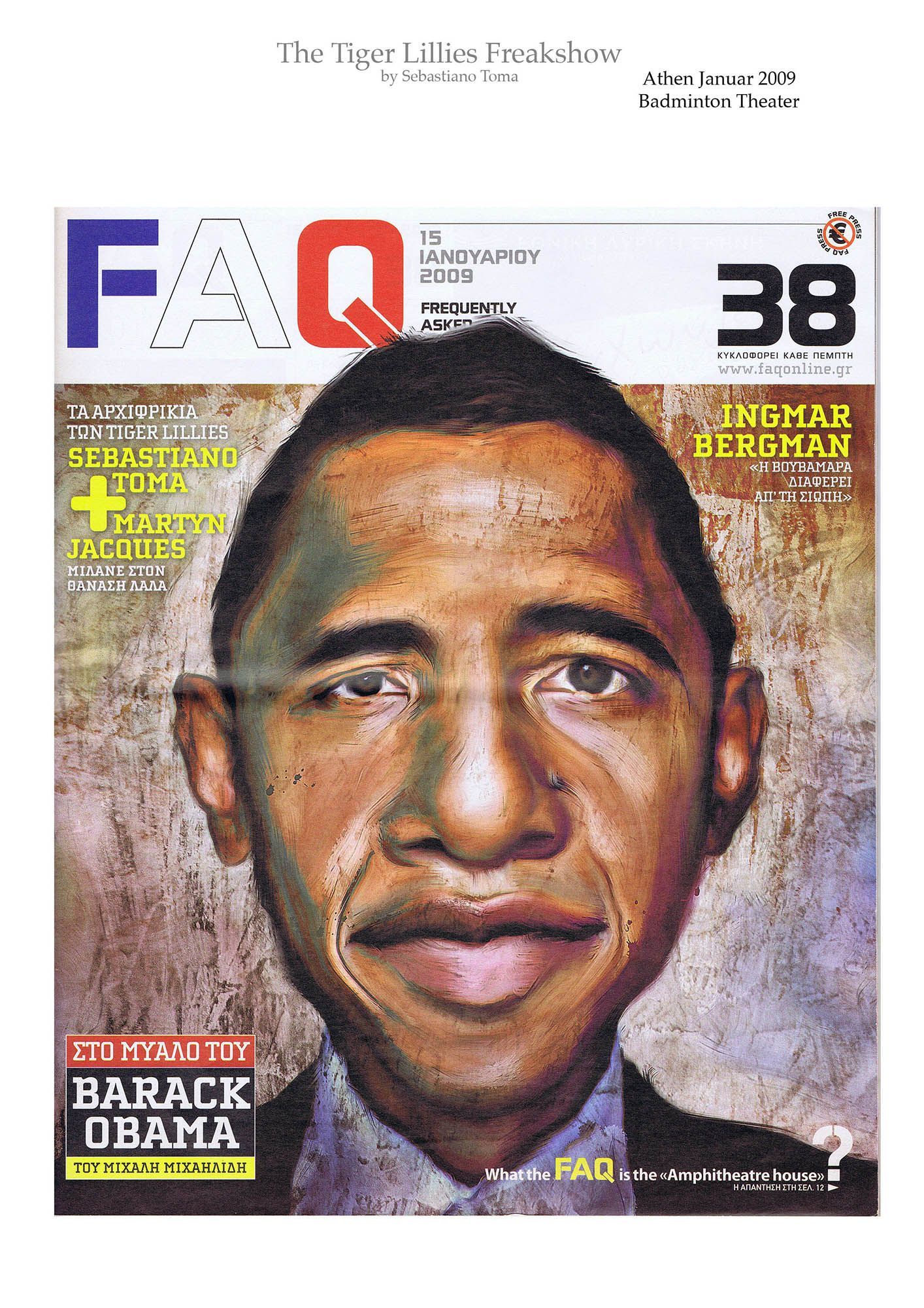 Sebastiano Toma, The Tiger Lillies Freakshow, Press review