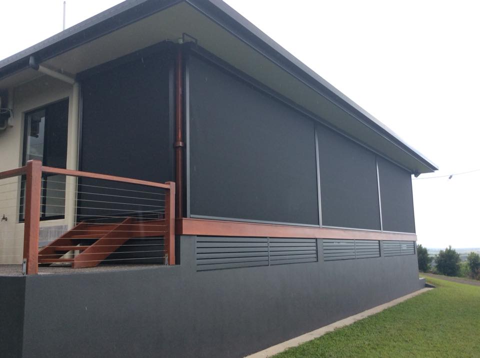 Straight Drop Awnings Around Patio — Window Coverings in Currajong, QLD