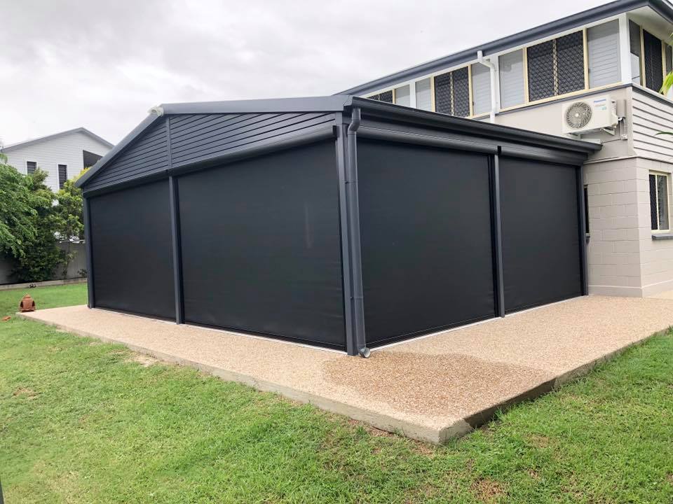 Shed With Roller Shutters — Window Coverings in Currajong, QLD