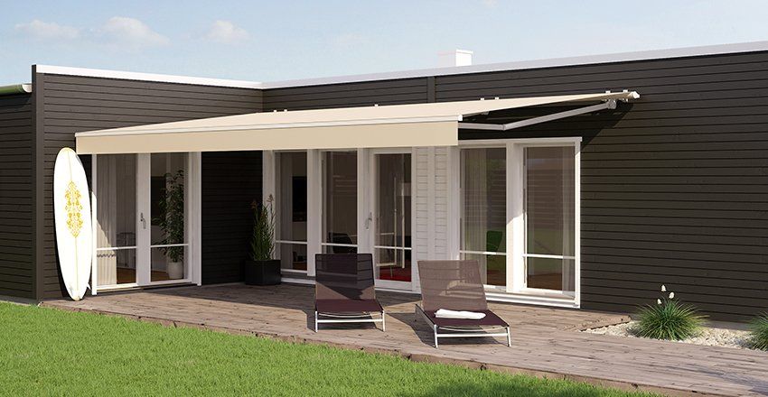 Folding Arm Awnings — Window Coverings in Currajong, QLD