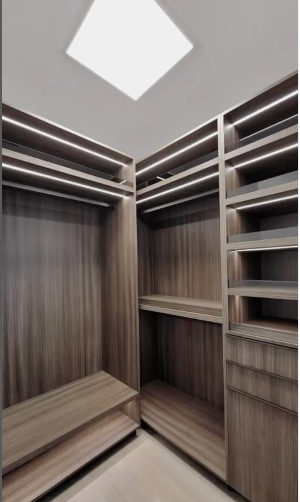 interior picture of a closet that we built