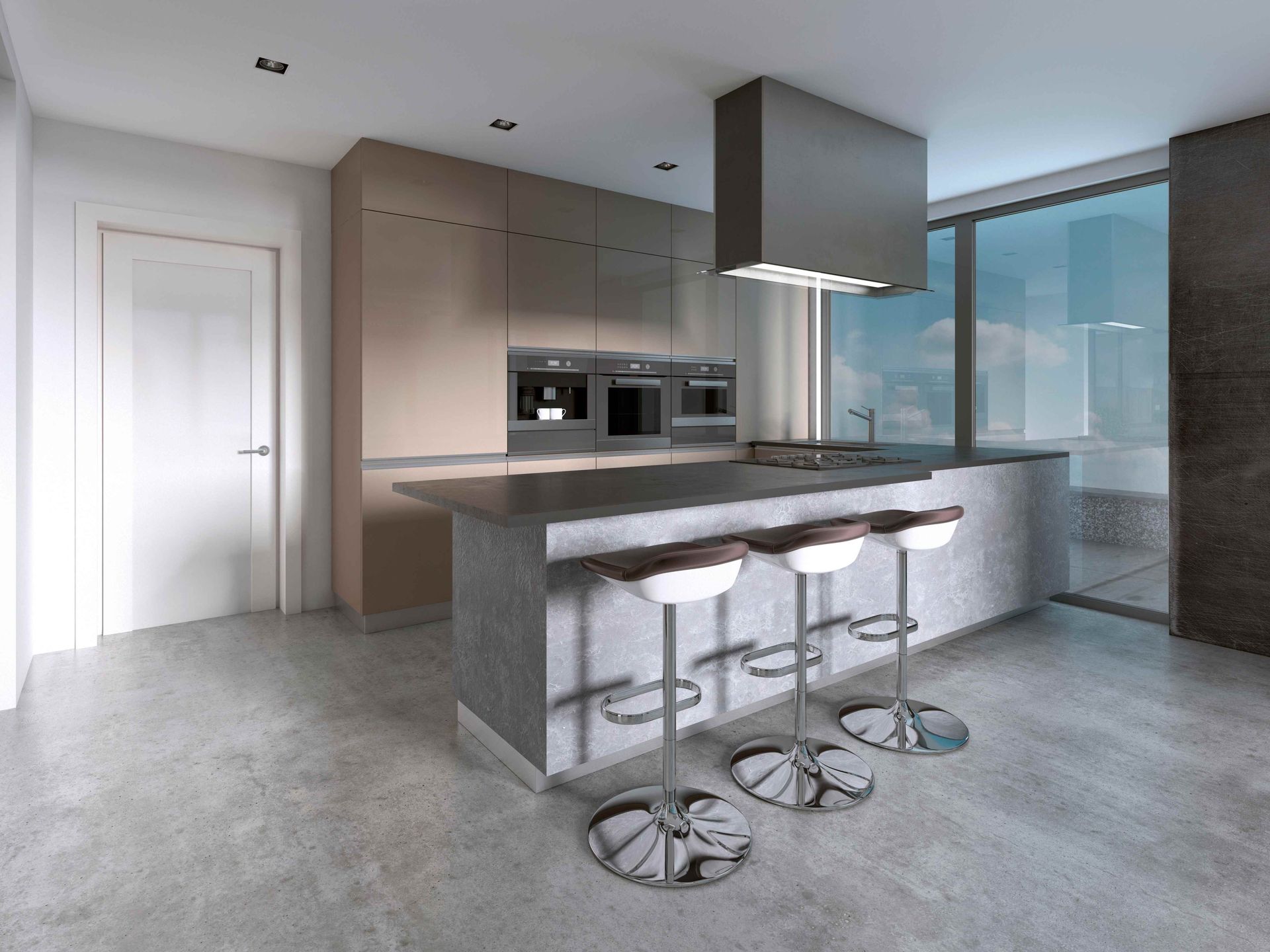 an island in a sarasota kitchen