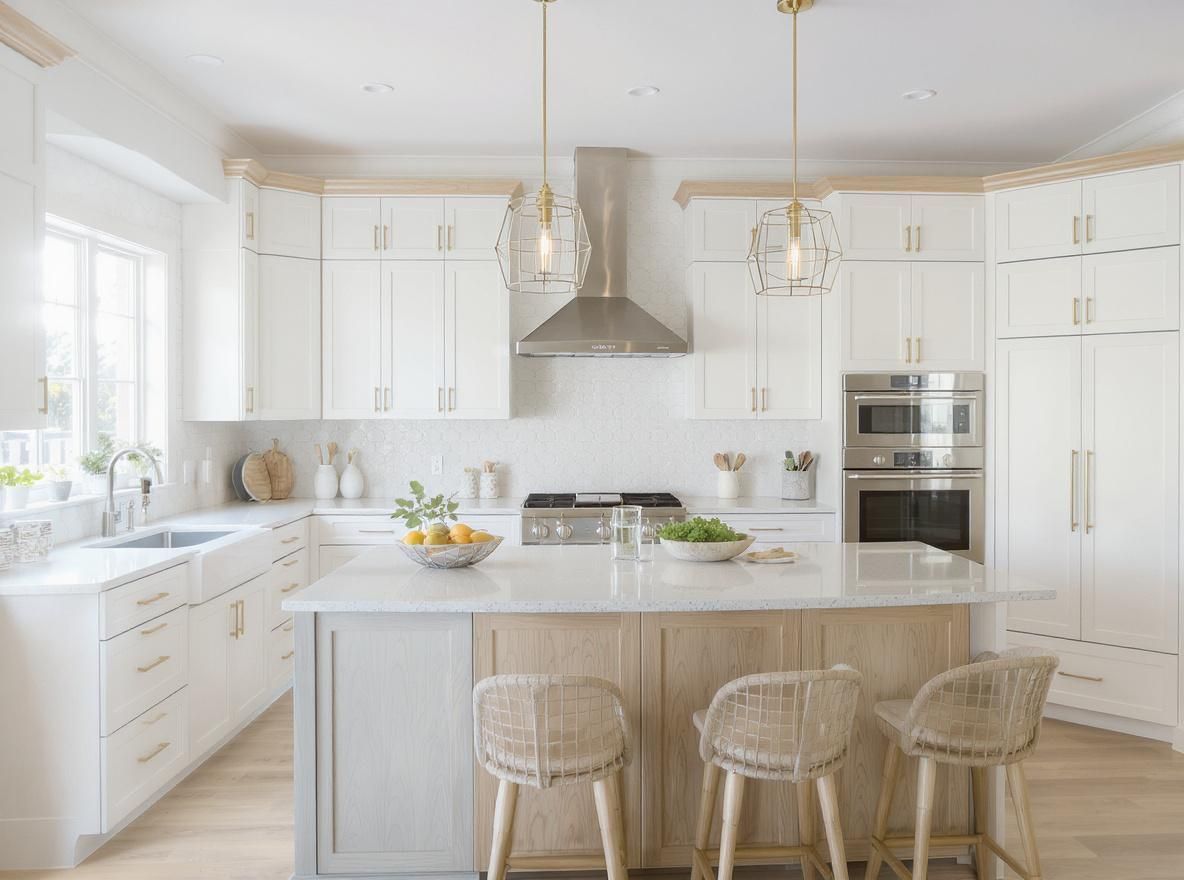 light blue custom cabinetry
