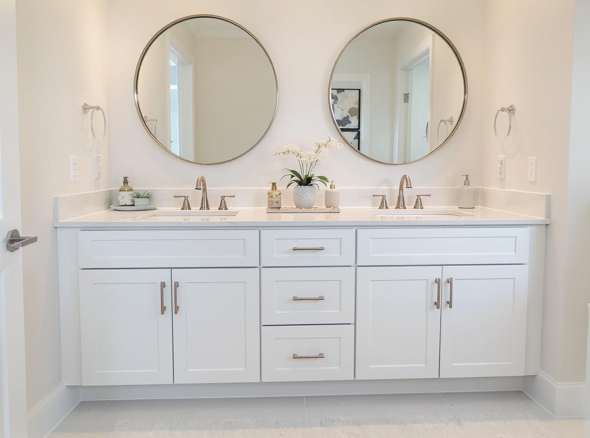 A bathroom vanity in a Siesta Key home