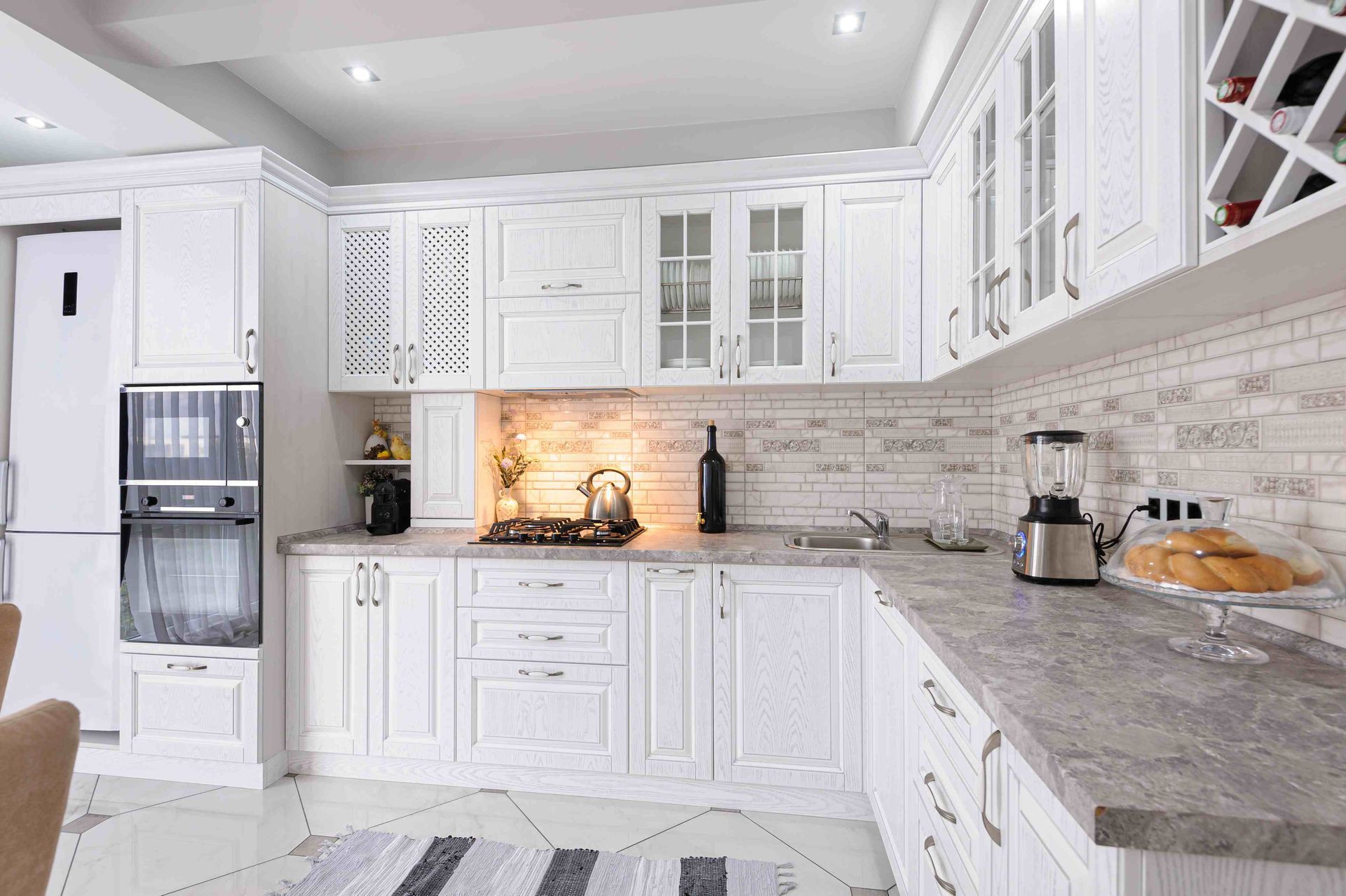 Semi-custom cabinets in a kitchen