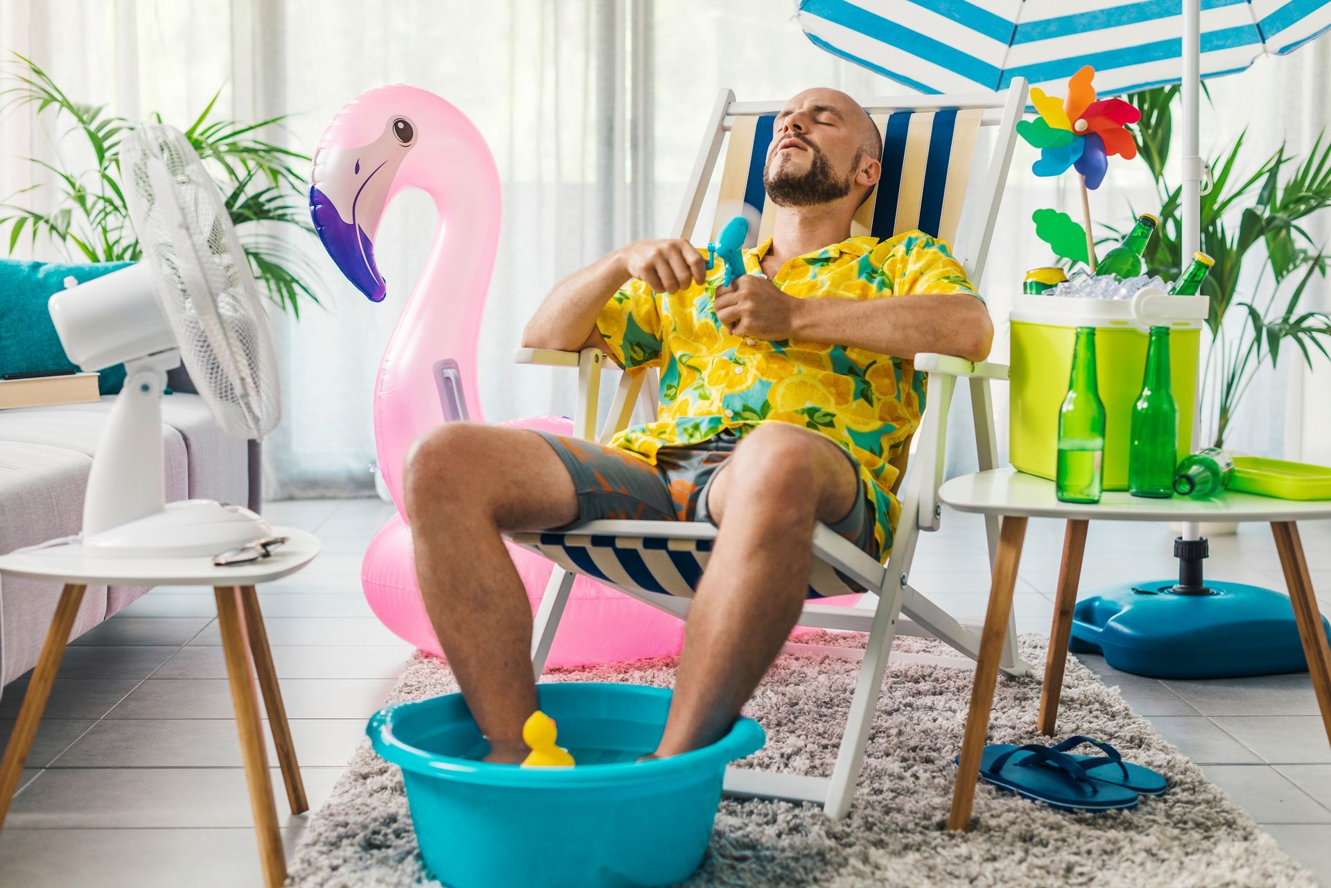 Summer vacations at home and hot weather AC maintenance to keep a Monroeville home cool in summer.