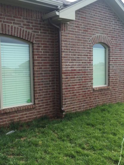 Two Color Rain Gutter and Downspouts