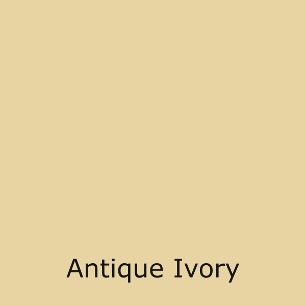 A solid square block of antique ivory color with the text
