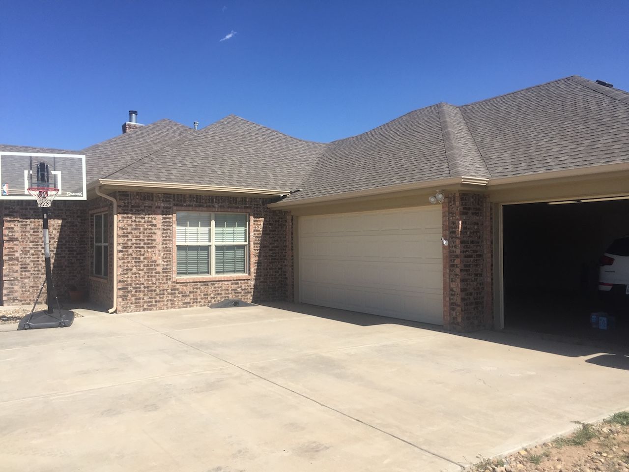 Antique Ivory with 2×3 Down Spouts