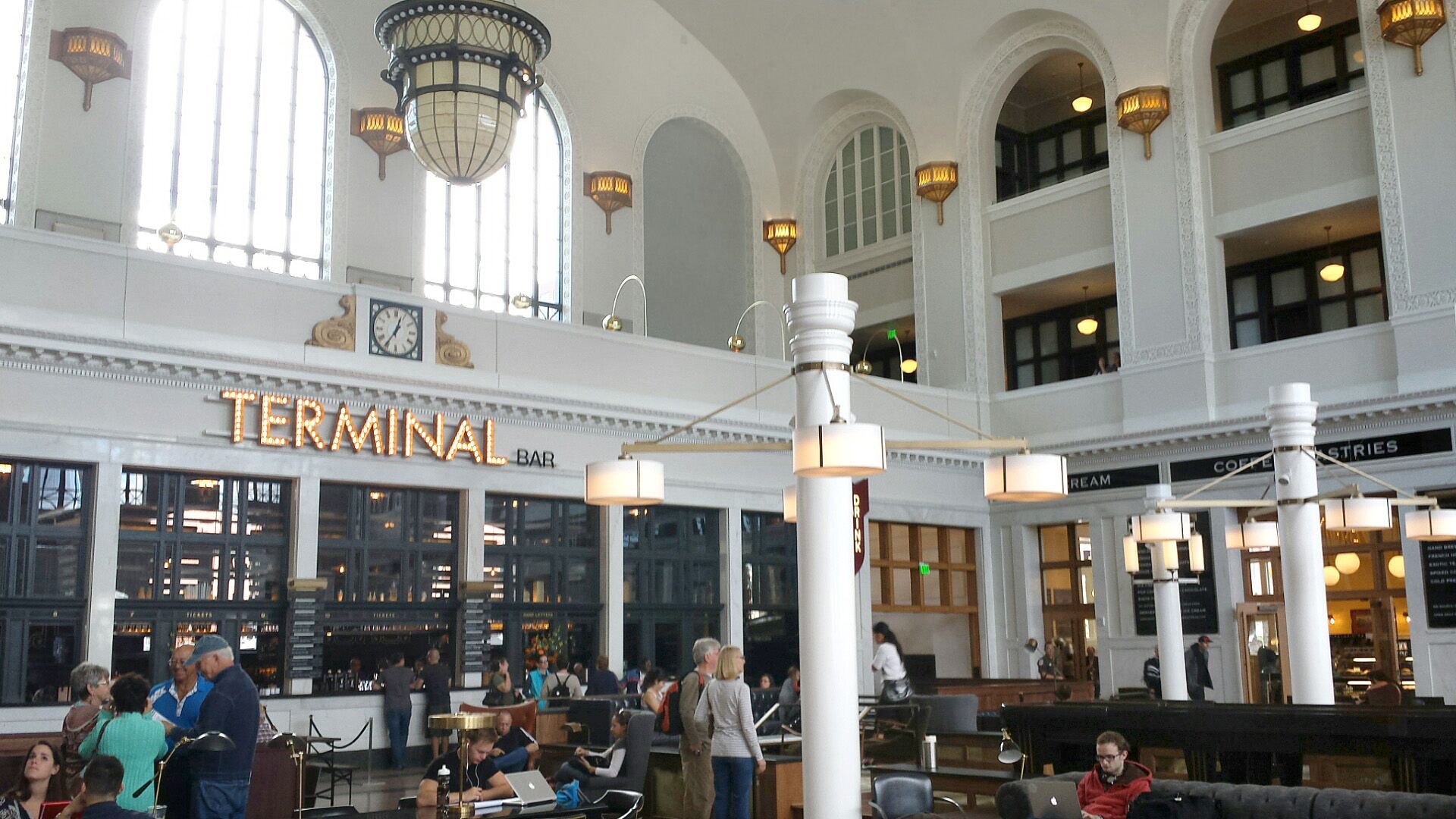 A large building with a sign that says terminal on it
