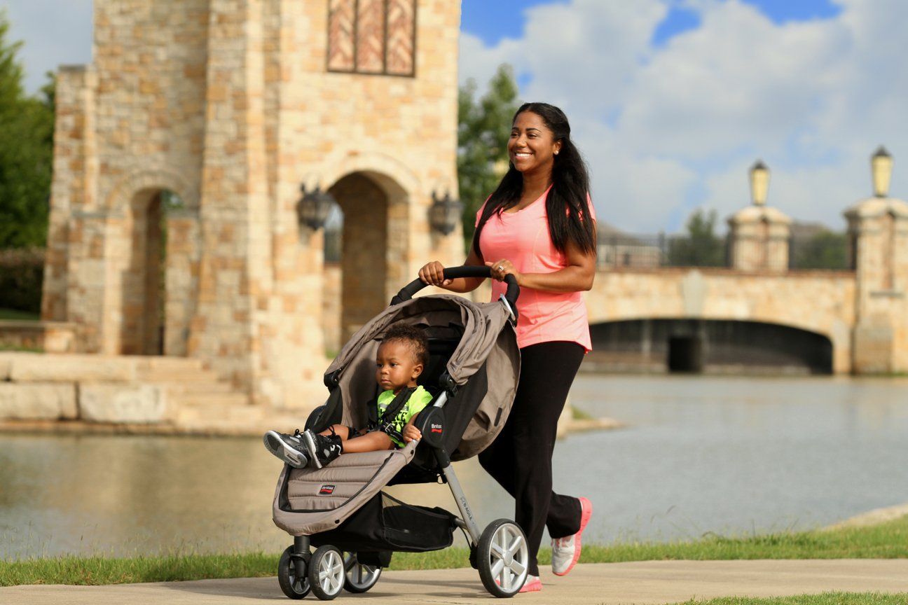 Mother Pushing Stroller In Devonshire Community | Devonshire Living | Forney, TX 75126