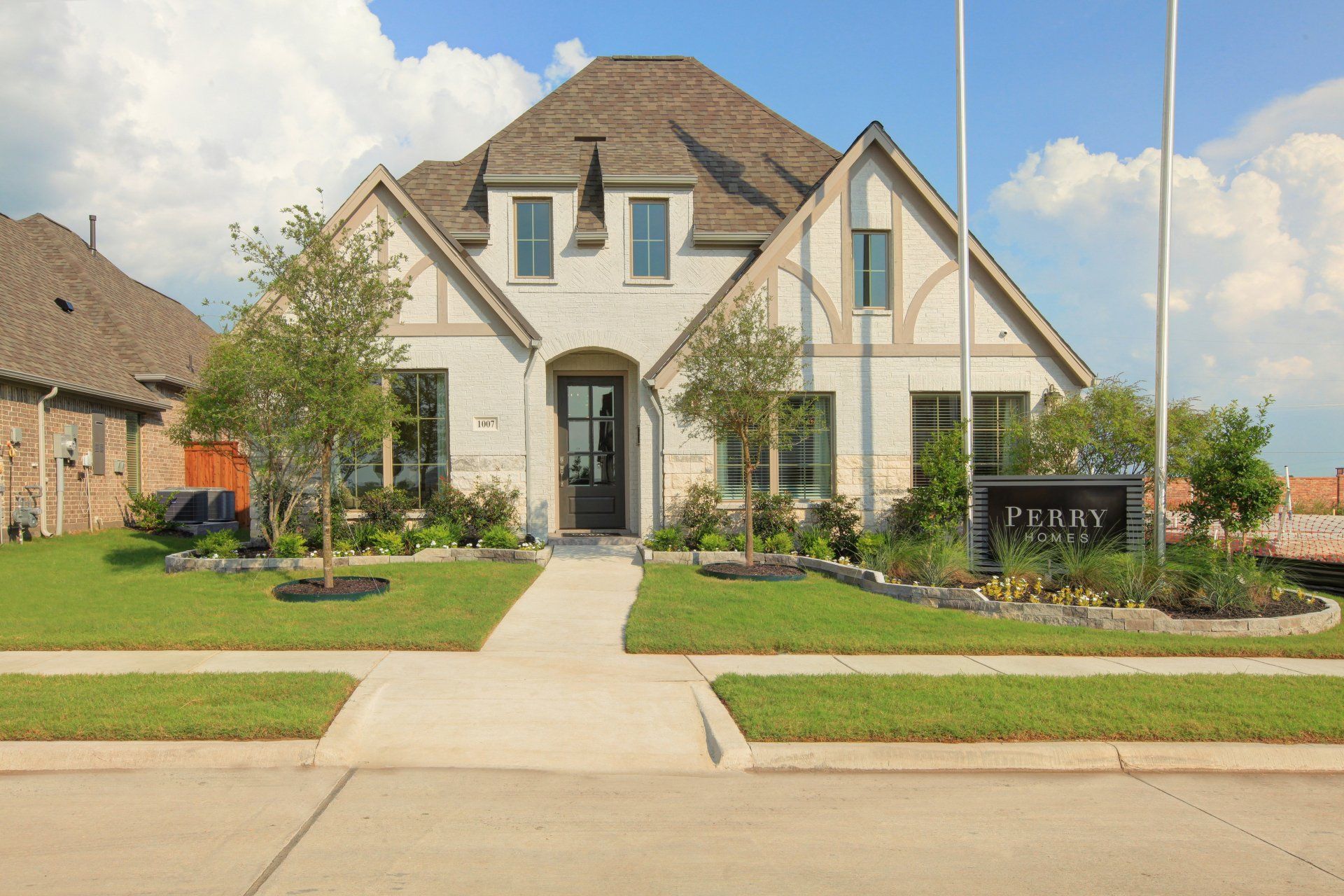 Perry Homes Model Home Front Exterior | Devonshire Living | Forney, TX 75126