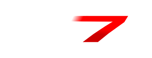A red and white logo for ks elite on a black background
