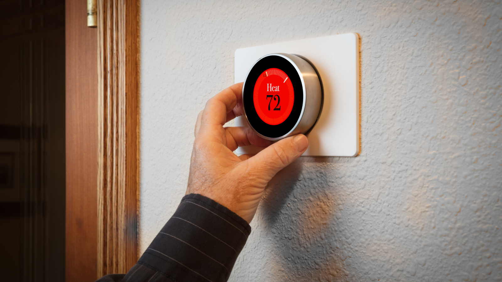 Google Nest Thermostat in use in home