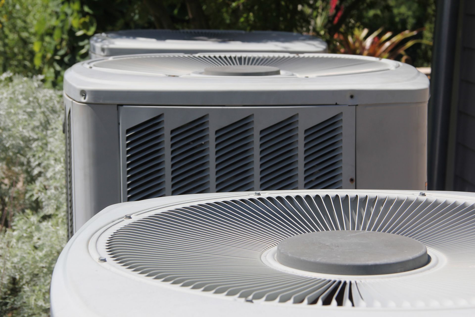 Outdoor HVAC system showing the Evaporator Coils
